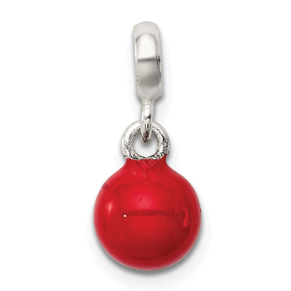 Sterlingsilber Rot Emailliert Perle Enhancer