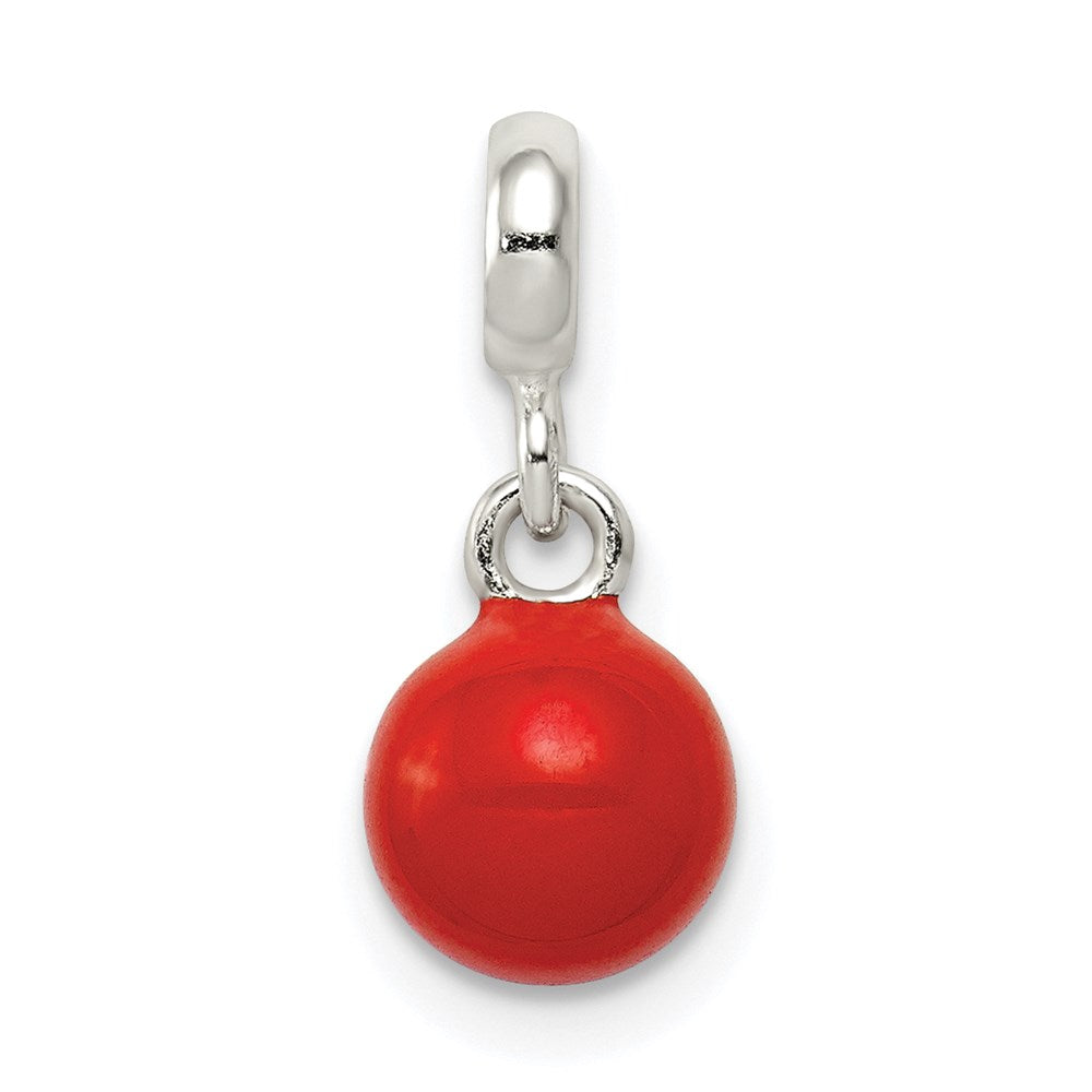 Sterlingsilber Rot Emailliert Perle Enhancer