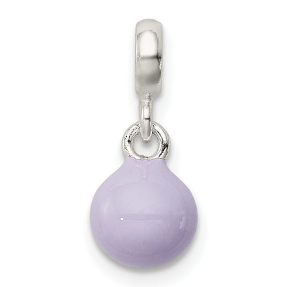 Sterlingsilber Lilac Emaille Perle Enhancer