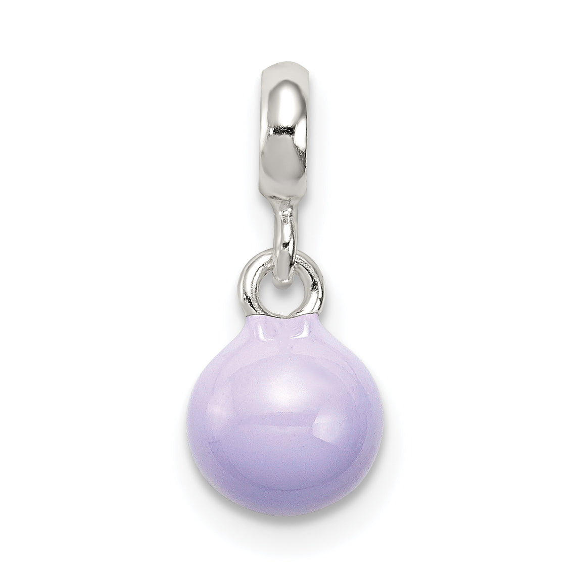 Sterlingsilber Lilac Emaille Perle Enhancer
