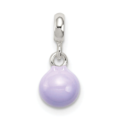 Sterlingsilber Lilac Emaille Perle Enhancer