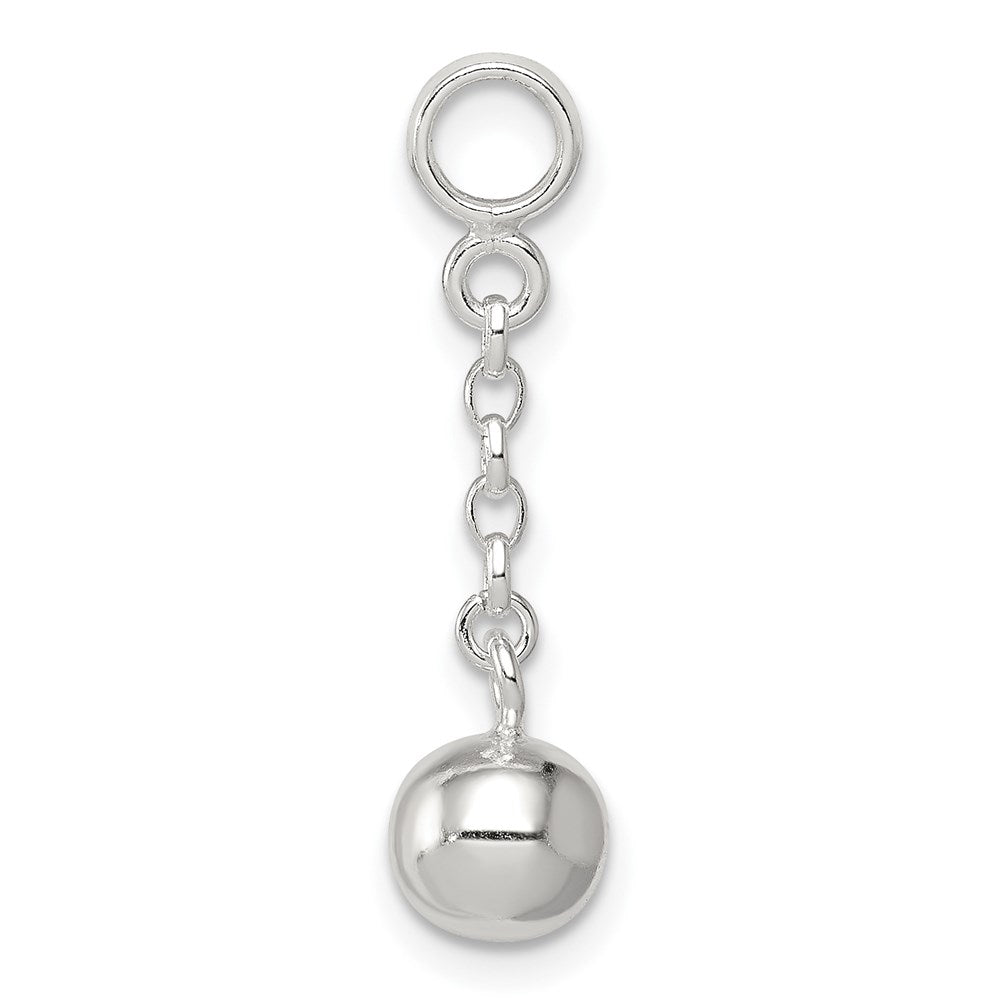 Sterlingsilber Poliert Perle 1/2 Zoll Hängend Enhancer