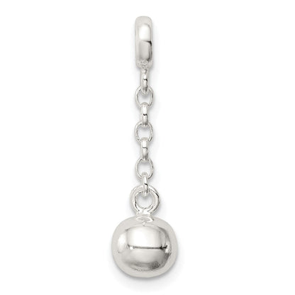 Sterlingsilber Poliert Perle 1/2 Zoll Hängend Enhancer