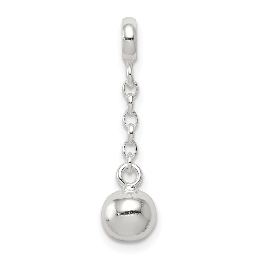 Sterlingsilber Poliert Perle 1/2 Zoll Hängend Enhancer
