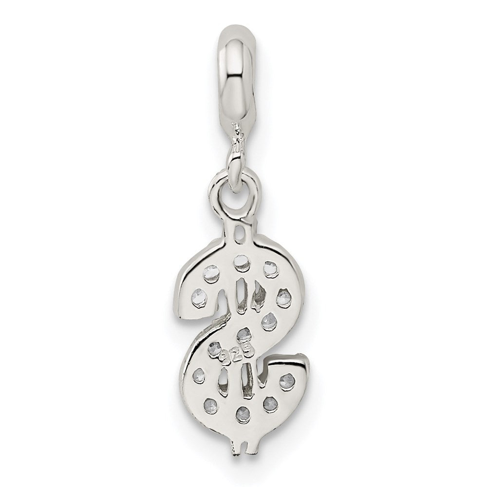 Sterlingsilber Zirkonia Dollar Zeichen Enhancer