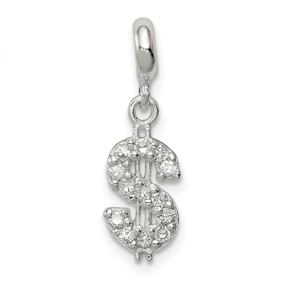 Sterlingsilber Zirkonia Dollar Zeichen Enhancer