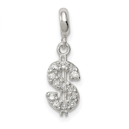 Sterlingsilber Zirkonia Dollar Zeichen Enhancer