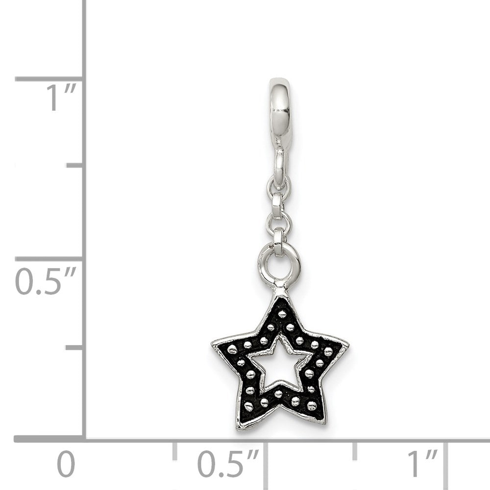Sterlingsilber Emailliert Stern 1/2 Zoll Hängend Enhancer