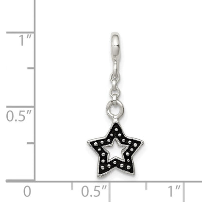 Sterlingsilber Emailliert Stern 1/2 Zoll Hängend Enhancer
