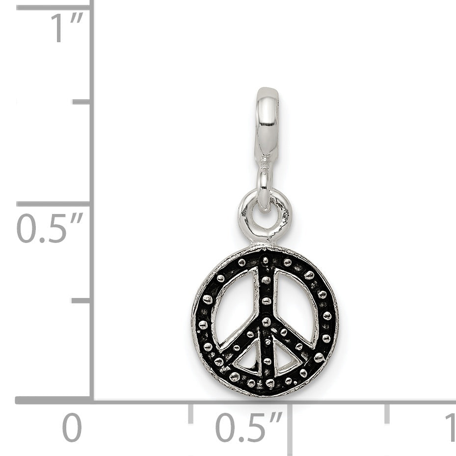 Sterlingsilber Emailliert Frieden Symbol Enhancer