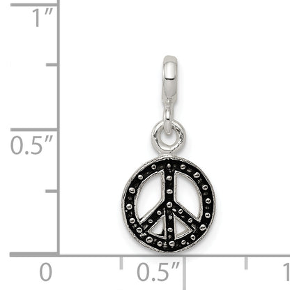 Sterlingsilber Emailliert Frieden Symbol Enhancer