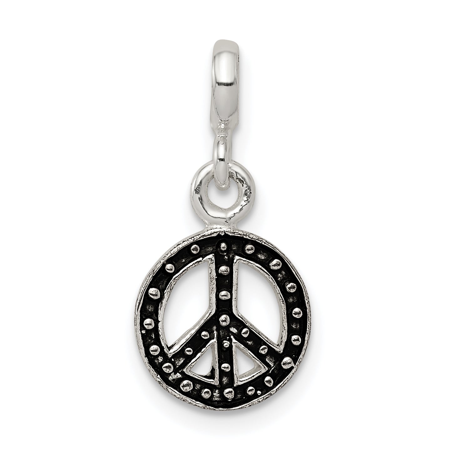 Sterlingsilber Emailliert Frieden Symbol Enhancer