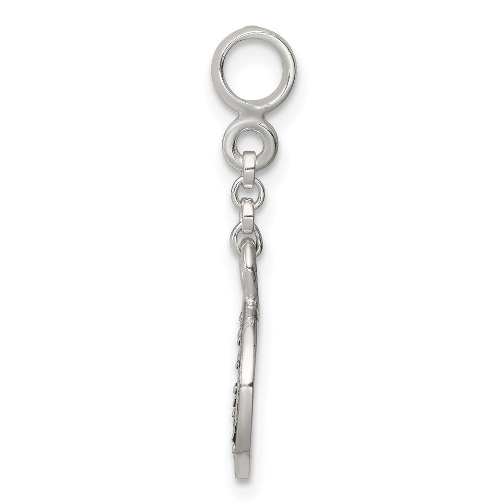 Sterlingsilber Emailliert Frieden Symbol 1/2 Zoll Hängend Enhancer