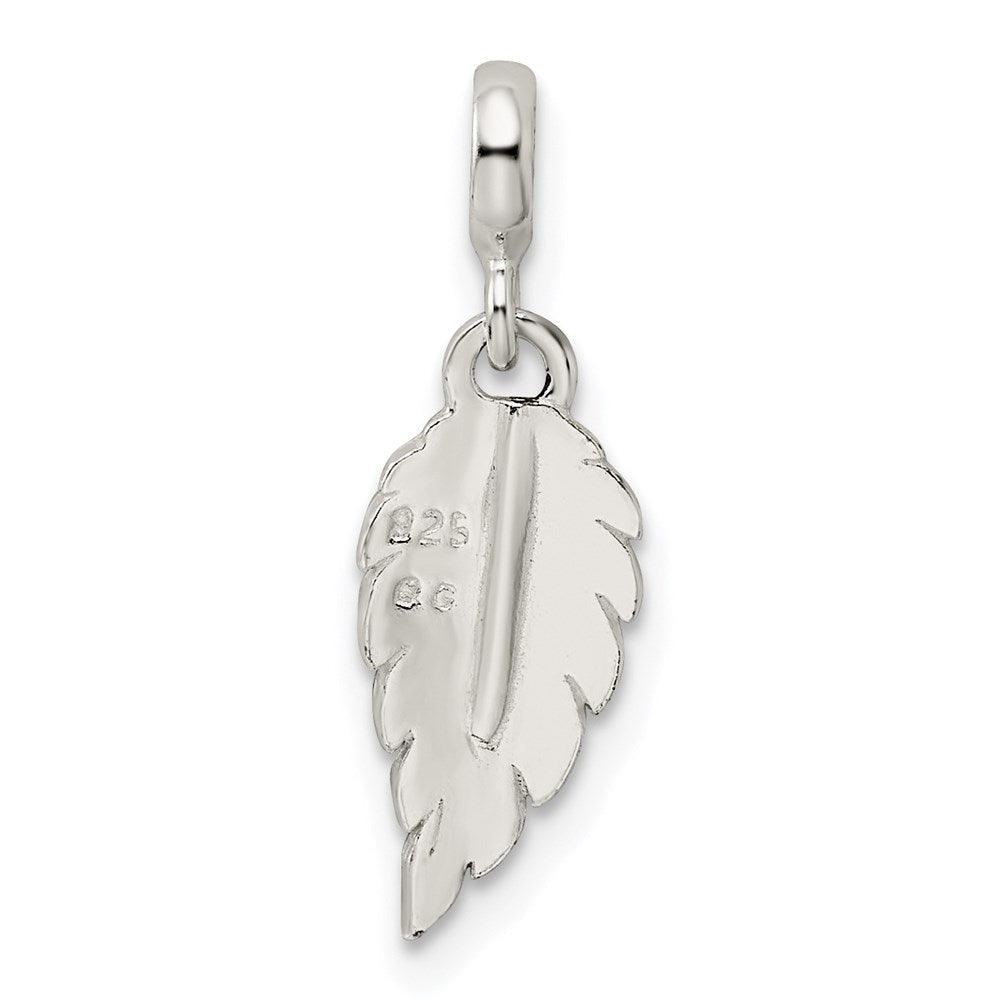 Sterlingsilber Grün Emailliert Blatt Enhancer