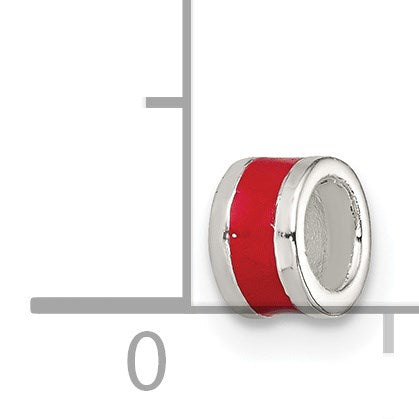 Sterlingsilber Rot Emailliert Spacer Enhancer