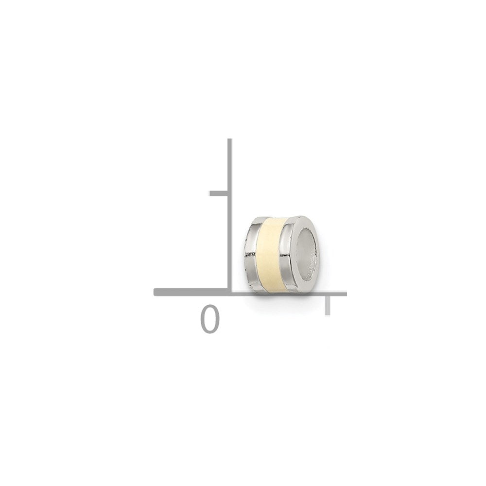 Sterlingsilber Cream Emailliert Spacer Enhancer