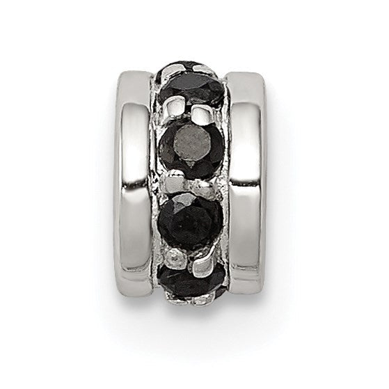 Sterlingsilber Schwarz Zirkonia Spacer Enhancer