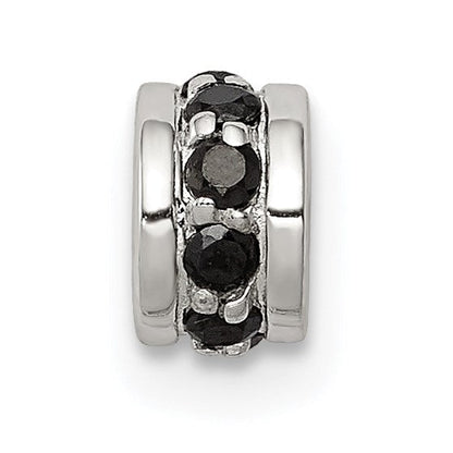 Sterlingsilber Schwarz Zirkonia Spacer Enhancer