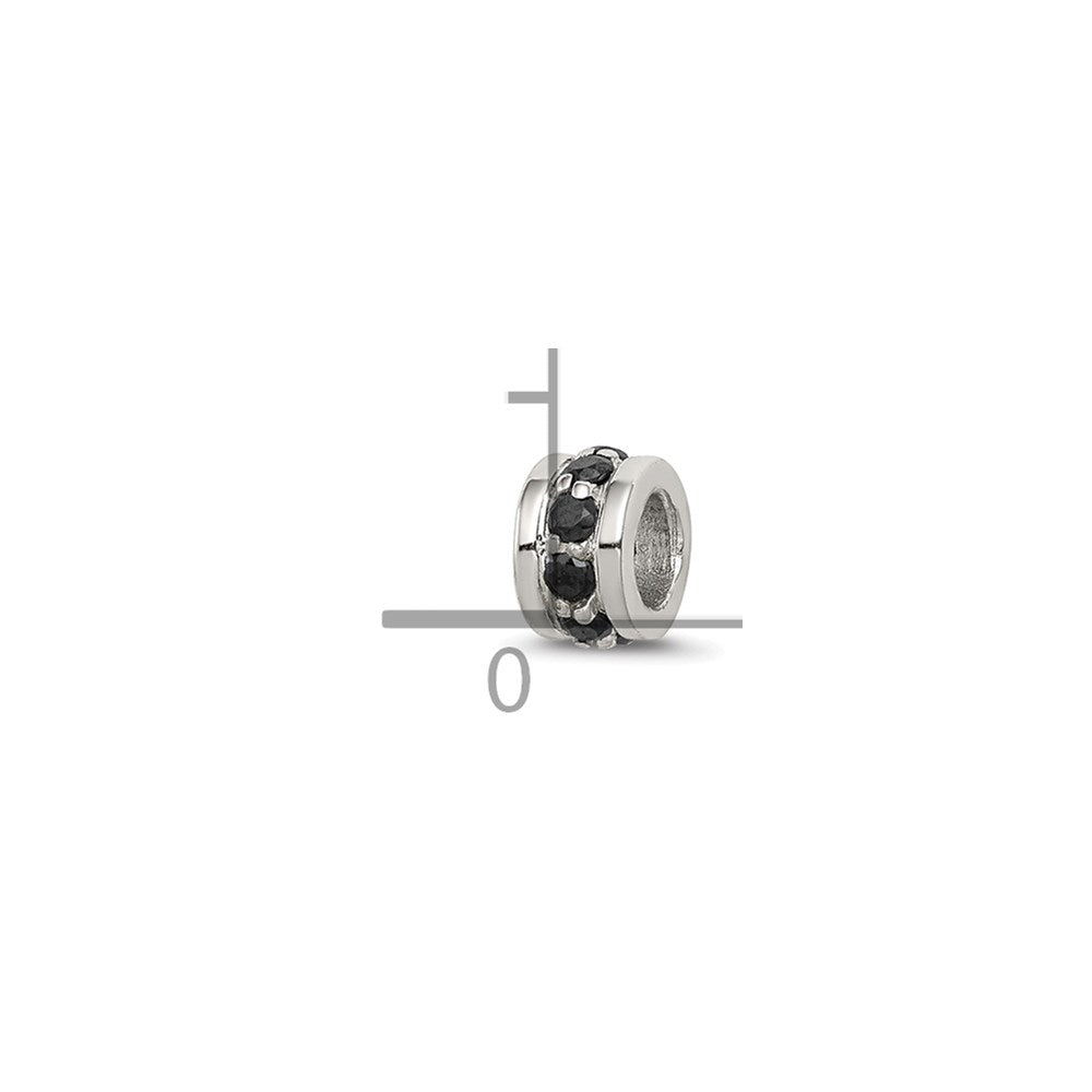 Sterlingsilber Schwarz Zirkonia Spacer Enhancer