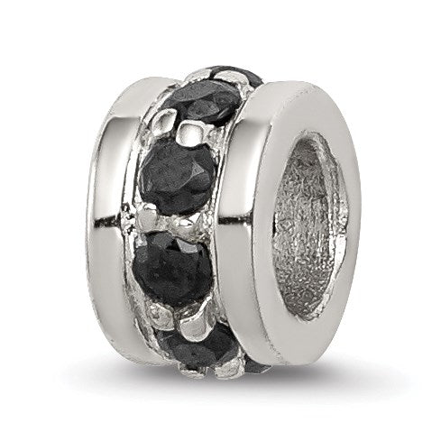 Sterlingsilber Schwarz Zirkonia Spacer Enhancer
