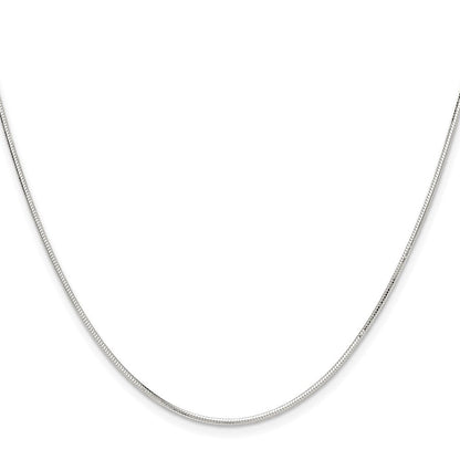 Sterlingsilber Poliert 1mm Octagonal Schlange Kette
