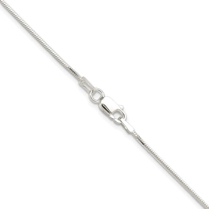 Sterlingsilber Poliert 1mm Octagonal Schlange Kette