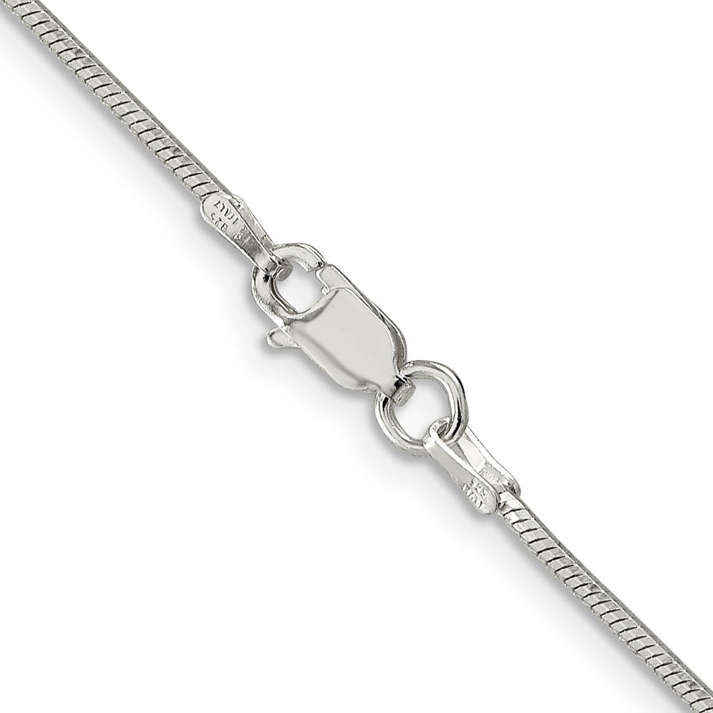 Sterlingsilber 1.25mm Octagonal Schlange Halskette
