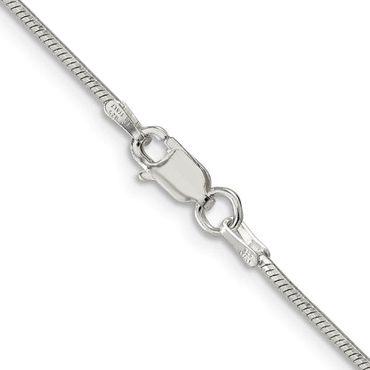 Sterlingsilber 1.25mm Octagonal Schlange Halskette