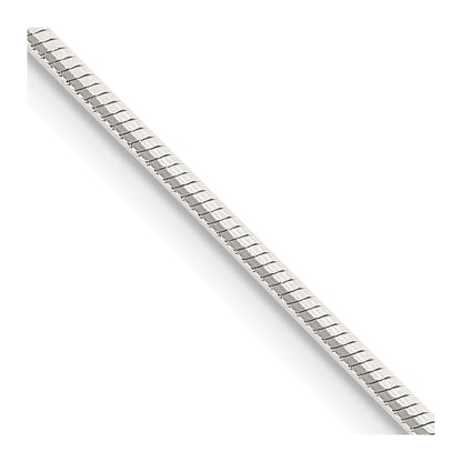 Sterlingsilber 1.25mm Octagonal Schlange Halskette