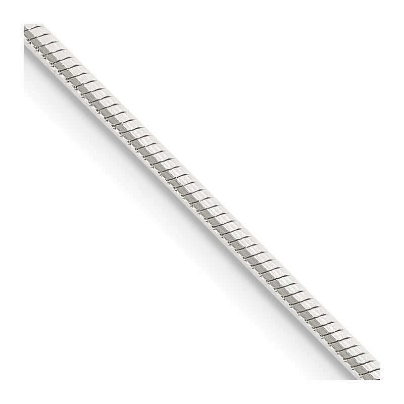 Sterlingsilber 1.25mm Octagonal Schlange Halskette