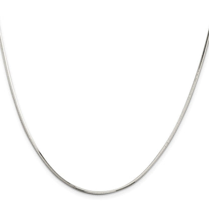 Sterlingsilber 1.65mm Octagonal Schlange Halskette