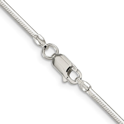 Sterlingsilber 1.65mm Octagonal Schlange Halskette