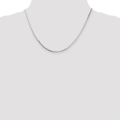 Sterlingsilber 1.65mm Octagonal Schlange Halskette