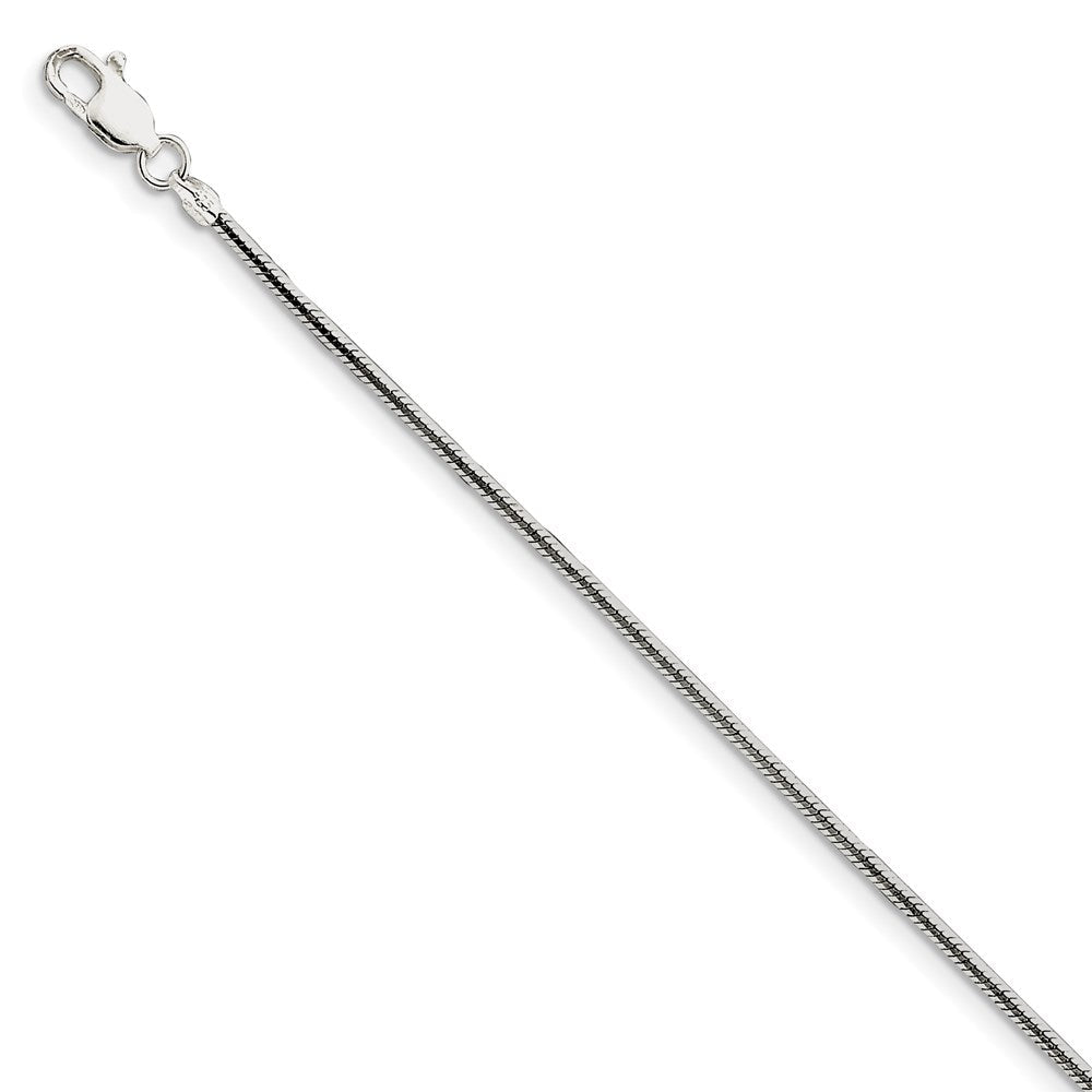 Sterlingsilber 1.65mm Octagonal Schlange Gliederarmband