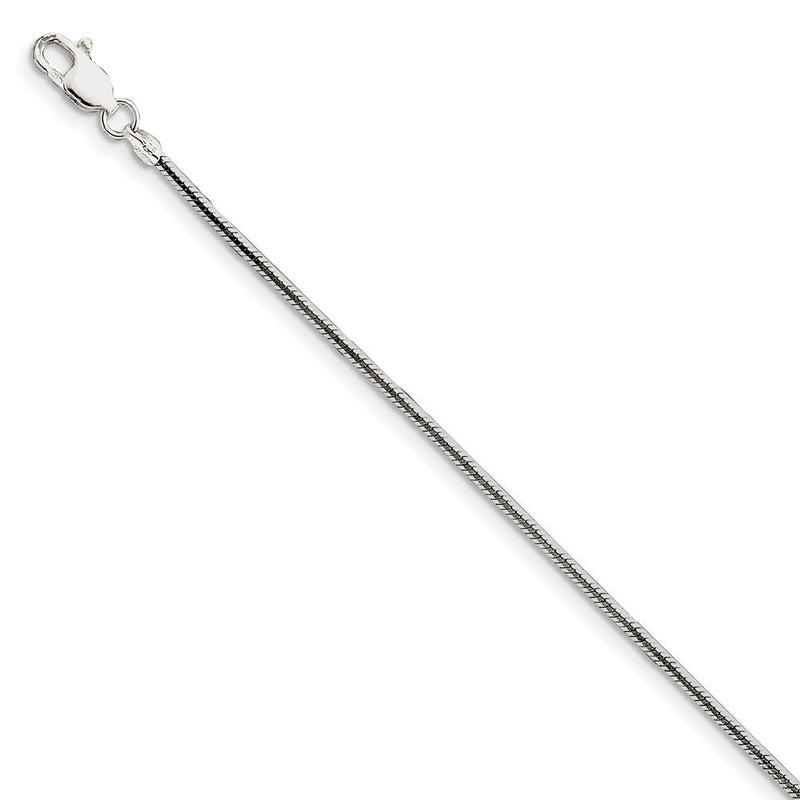 Sterlingsilber 1.65mm Octagonal Schlange Gliederarmband