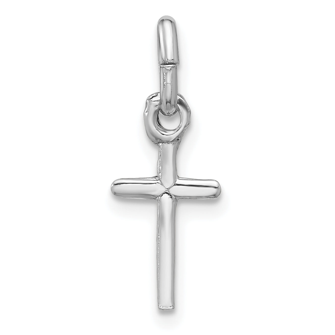 Sterlingsilber Rhodiniert Kreuz Charm