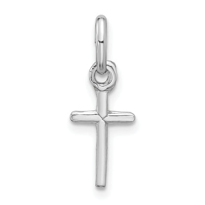 Sterlingsilber Rhodiniert Kreuz Charm