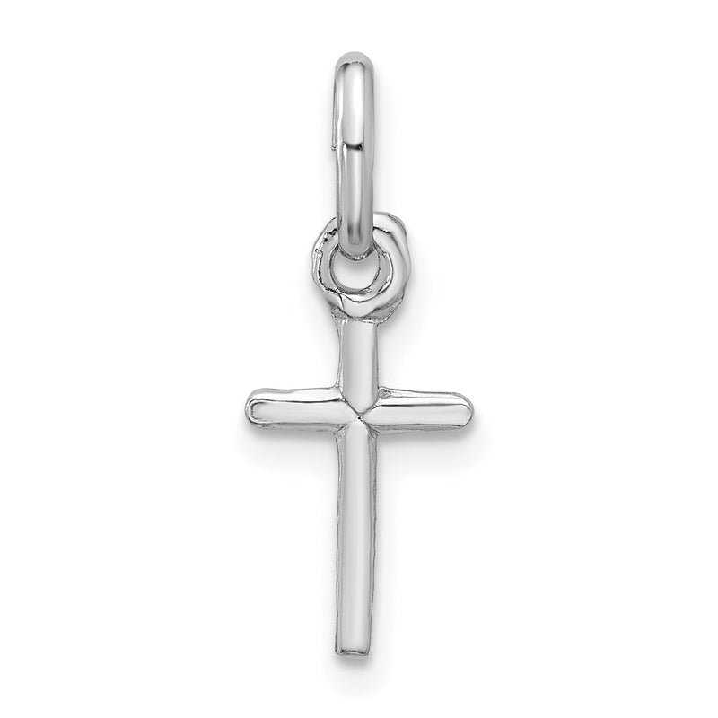 Sterlingsilber Rhodiniert Kreuz Charm