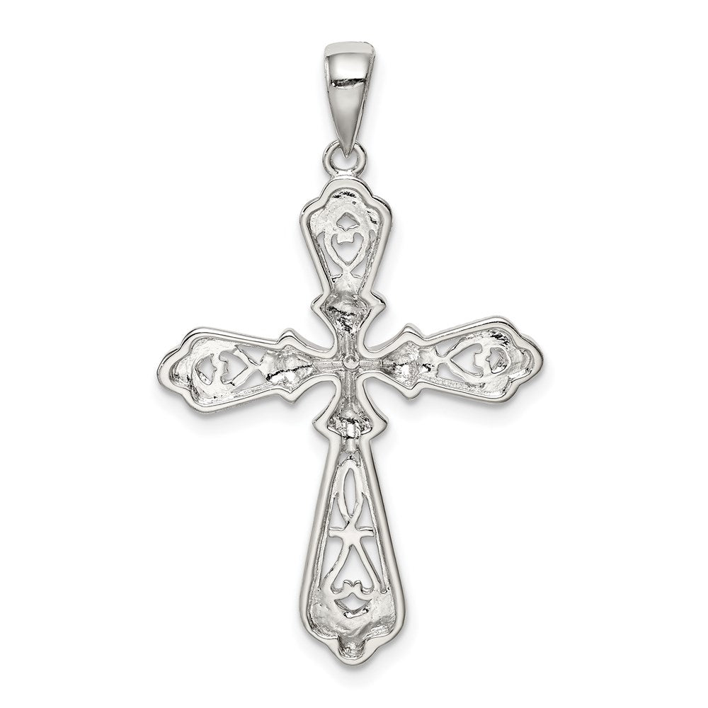 Sterlingsilber Vermeil Zirkonia Kreuz Anhänger