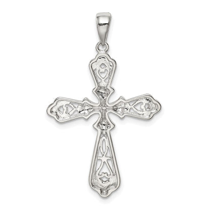 Sterlingsilber Vermeil Zirkonia Kreuz Anhänger
