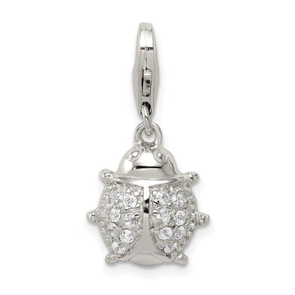 Sterlingsilber Rhodiniert Zirkonia Damen Bug Charm