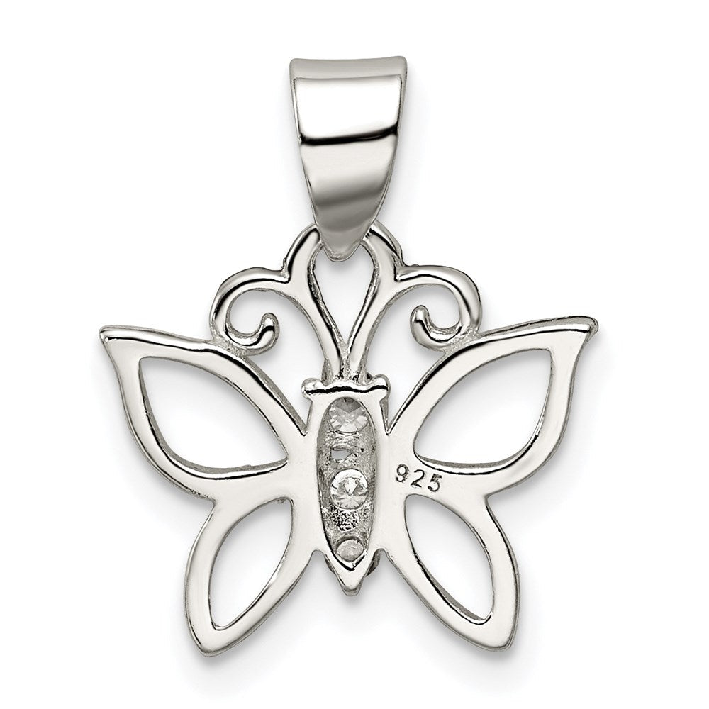 Sterlingsilber Zirkonia Schmetterling Anhänger