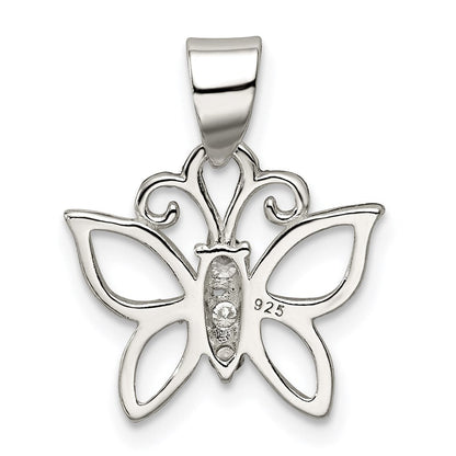 Sterlingsilber Zirkonia Schmetterling Anhänger