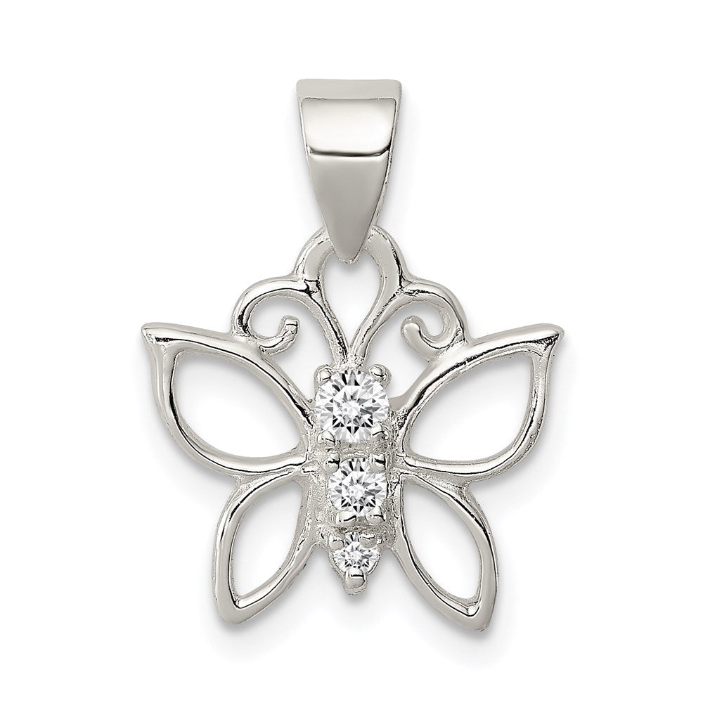 Sterlingsilber Zirkonia Schmetterling Anhänger