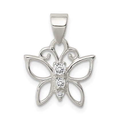 Sterlingsilber Zirkonia Schmetterling Anhänger