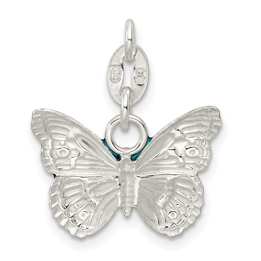Sterlingsilber Emailliert Schmetterling Charm