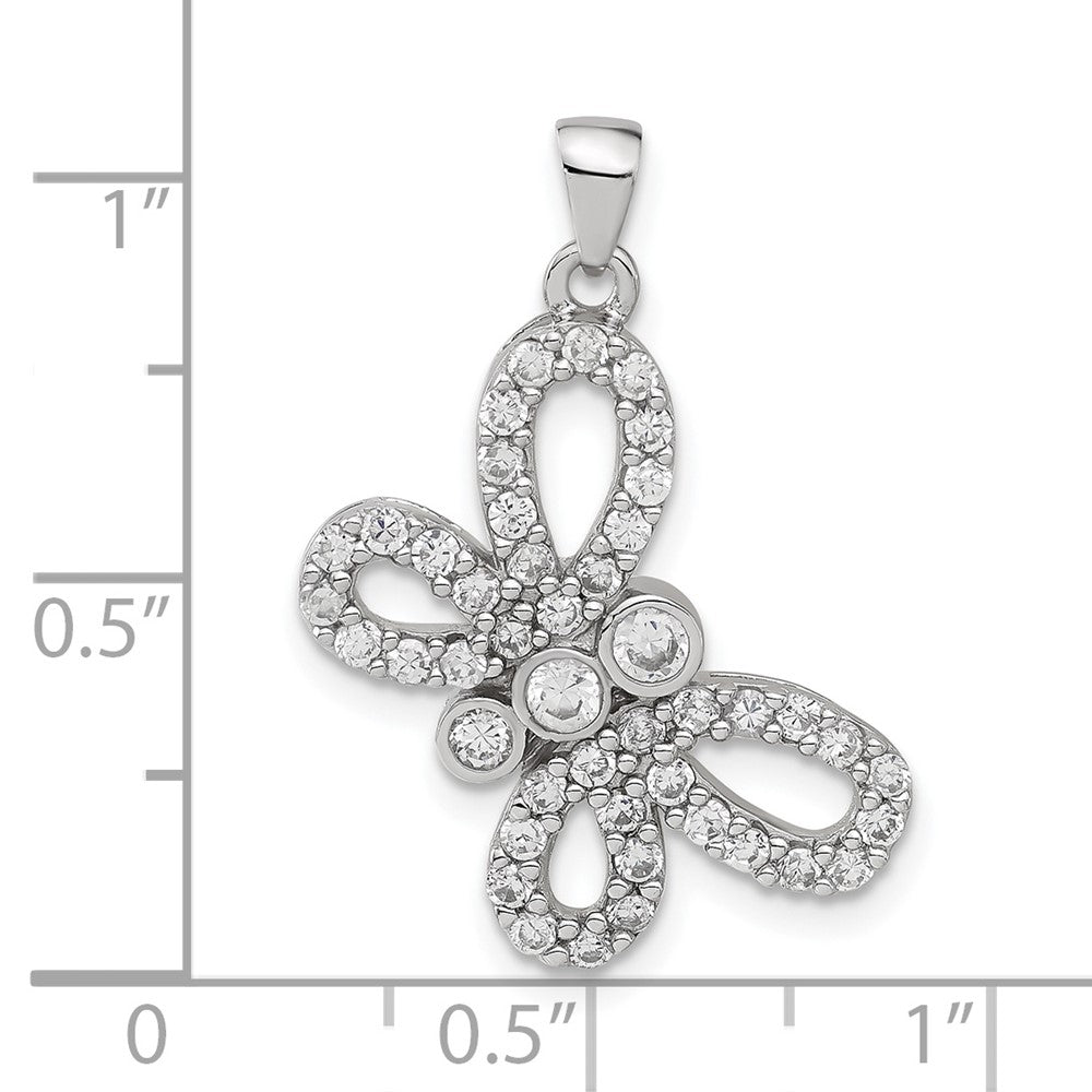 Sterlingsilber Zirkonia Schmetterling Anhänger