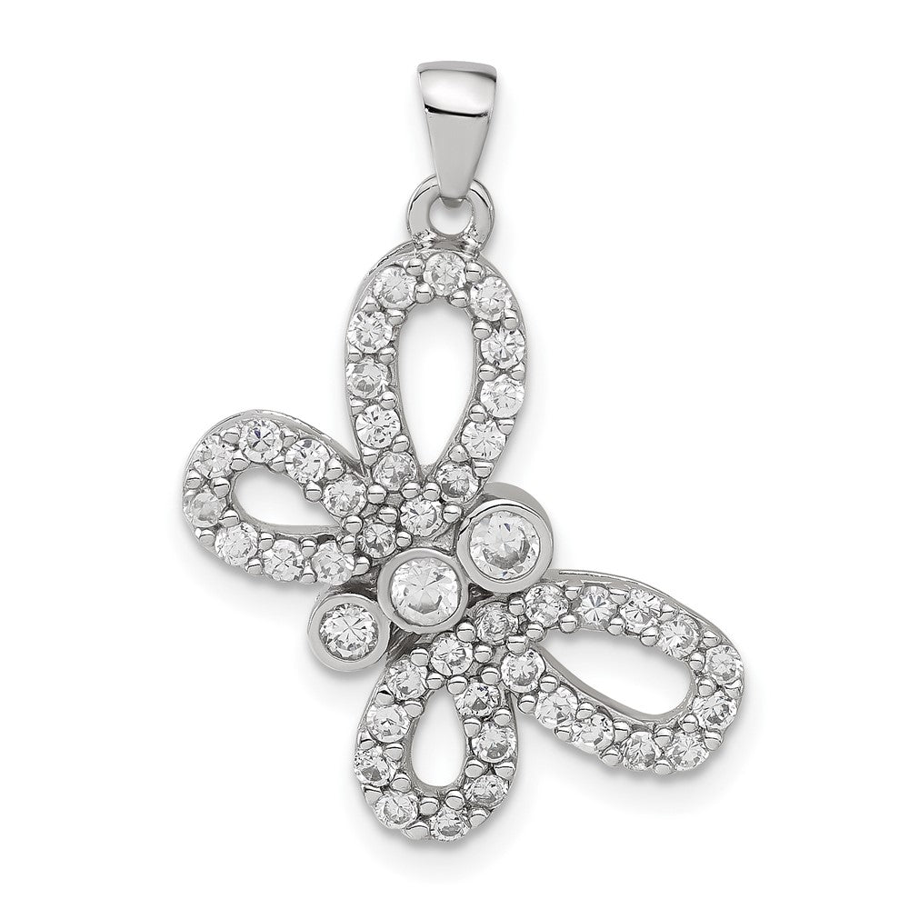 Sterlingsilber Zirkonia Schmetterling Anhänger