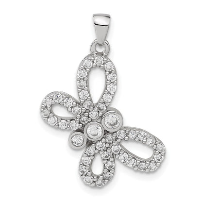 Sterlingsilber Zirkonia Schmetterling Anhänger