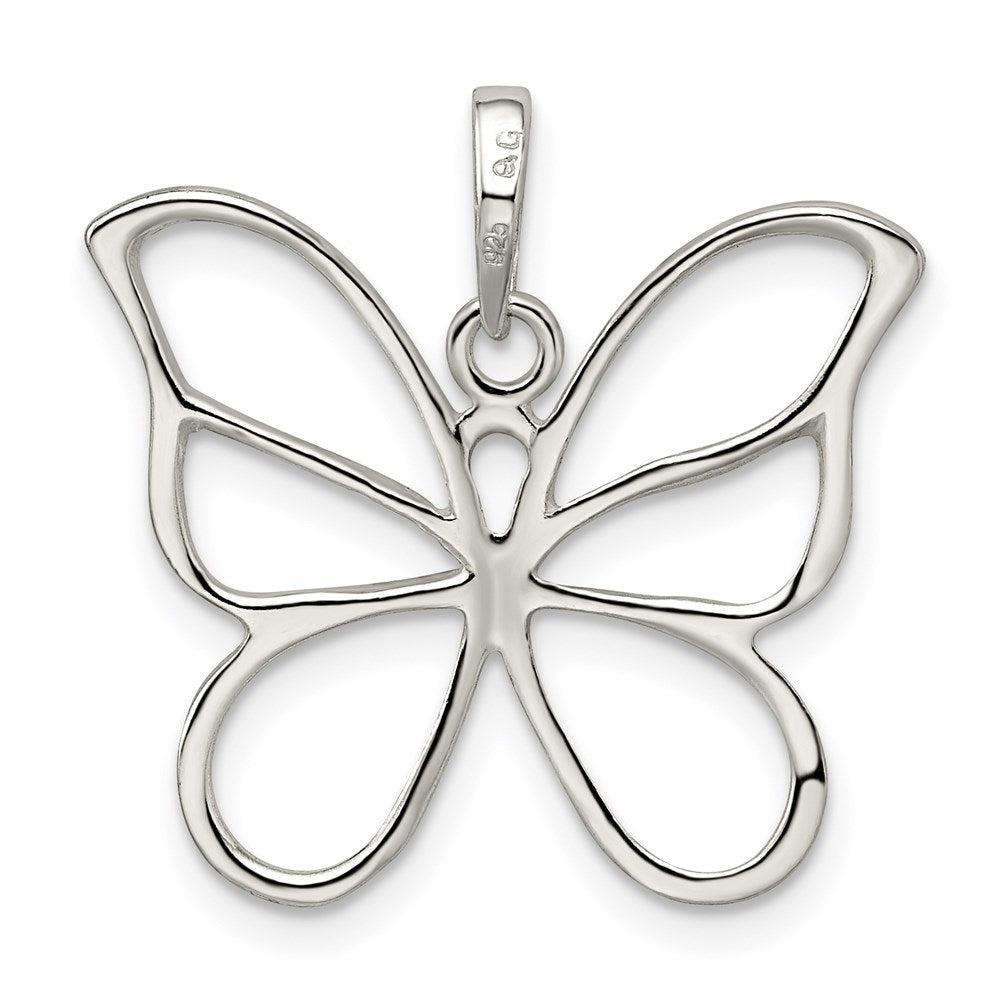 Sterlingsilber Poliert Schmetterling Anhänger
